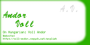 andor voll business card